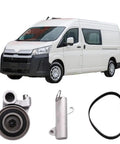 Best Timing Belt Pulley Kit For Toyota Vigo Innova Fortuner 2005 To 2014 Swap Easy With Parts Like 13540-67020 13505-0L010 13568-39016 And Fix Your Engine No Stress. white van timing belt kit with pulley, tensioner and belt