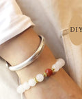 DIY bracelet with Silver Flower Shape Septal Beads 1200Pcs Daisy Spacers CCB for jewelry making on wrist