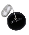 Bathtub Drain Stopper with Rubber Bath Plug, round black rubber plug with attached metallic chain for easy use.
