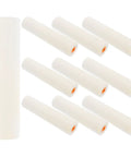 High Density Polyurethane Paint Roller 10 Piece Set Rock Solid Sponge Brush Delivers Smooth As Butter Coverage For Walls And Ceilings, with foam roller covers stacked.