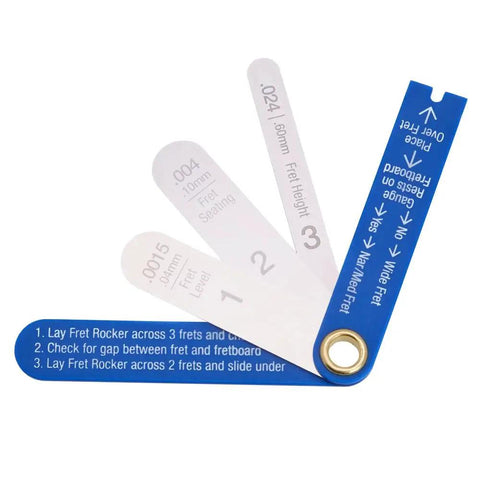 Guitar Fret Gauge Tool For Precision Fret Level Seating Height And Size Measurements Stainless Steel Mess Free Design