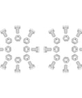 Heavy Duty Aluminum Greenhouse Hardware Kit With 50 M6x12 Bolts And 50 M6 Nuts For Quick Assembly And Reliable Repairs, rust-resistant silver bolts and nuts