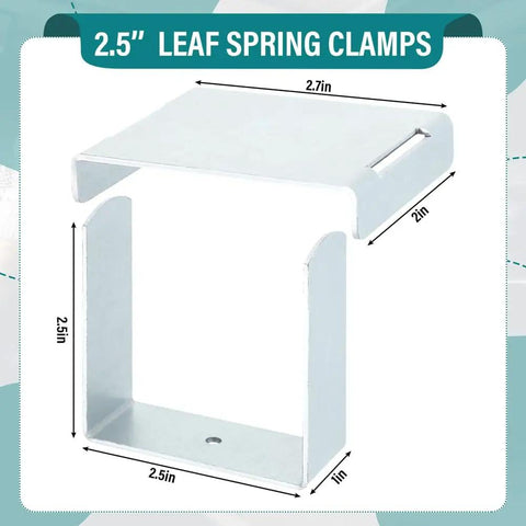 Heavy Duty Leaf Spring Clamp Kit For 2.5 Inch Wide Springs Upgrades Torque Control And Stability Perfect For Towing Big Rigs Or Hauling Heavy Loads With A Smooth Ride No Wobble, 2.5in stainless steel clamp