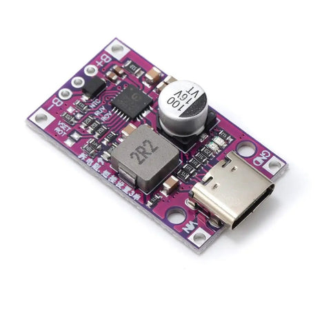 Top Shelf 2S 3S Lithium Battery Charger Module with USB Type C input, compact design for easy integration in builds.