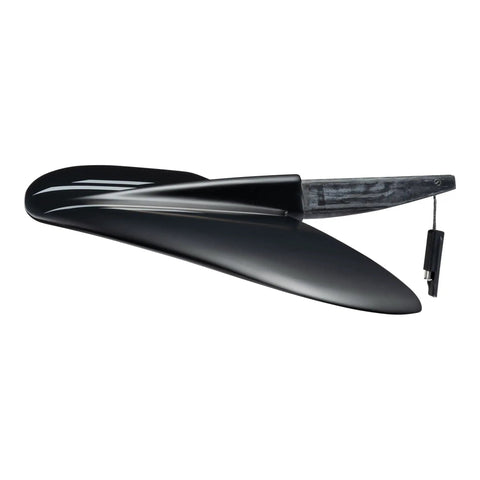 One-Lock Wake Foil Quick Start Package With Ease 1250 Front Wing in black, side view showing sleek design and attachment details.