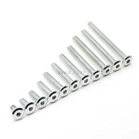 Furniture Connector Bolts Hex Flat Head Allen Screws Zinc Plated Steel M4x20 20 Pieces Heavy Duty