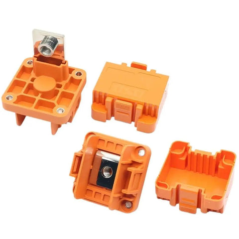 Rock Solid Heavy Duty 350 Amp Copper Connector For Lithium Battery Banks And Stationary Energy Storage Systems, orange, durable design