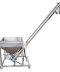 Automatic Screw Powder Feeding Machine Integrating Vibrating Hopper Inclined Conveyor 220V Heavy Duty Industrial Loader with stainless steel design.