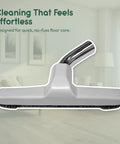 Upgraded Vacuum Floor Brush With 1.25 Inch Inner Diameter For Most Vacuums, 10 Inch Wide, Horse Hair Bristles, White Metal Finish