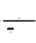 Heavy Duty 12 Outlet Surge Protector Power Strip With Metal Housing 600 Joules 6 Foot Extension Cord Wide Spaced Mountable Black LED Indicator For Bulky Electronics, 32 in