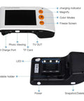 Grab And Go Portable Digital Magnifier With 3.5 Inch LCD Screen And Foldable Handle, buttons and ports detailed view