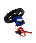 Top Grade 9g Micro Servo Delivering 360 Degree Continuous Rotation And Sweet Steady Torque Rated 4.8 To 6V with wheel and cable.
