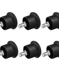 Six Pack Heavy Duty Chair Glides For Desk Chairs And Furniture Legs Black Iron And PP Materials Floor Protectors For Carpet