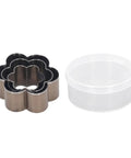 Flower Shape Leather Cutting Die Punch Set For DIY Crafts Three Sizes 30mm 40mm 50mm Steel Die Punches with storage container