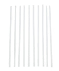 Ultimate 10 Pcs Plastic Welding Rods For ABS PP PVC PE Fix Bumpers Tanks Pipes and Shells With Strong Hold And Odorless Soldering Supplies For Cars And Motorcycles Today, arranged in a straight line.
