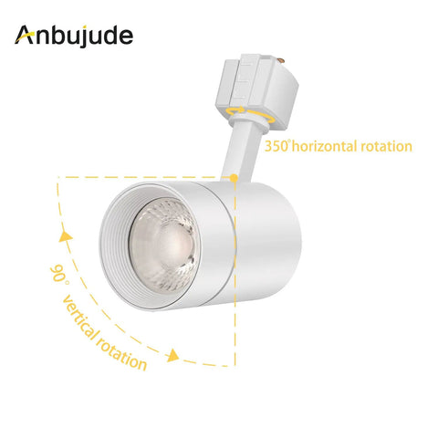 4 Pack Dimmable 12W LED Track Lighting Heads For J Type Track Systems, Ideal For Home And Commercial Spaces, White Finish, Rotating