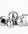 1/4-20 Stainless Acorn Nuts 30 Pack, 304 Stainless Steel 18-8 Bright Finish, fully threaded coarse thread hardware for marine use