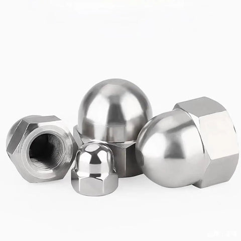 1/4-20 Stainless Acorn Nuts 30 Pack, 304 Stainless Steel 18-8 Bright Finish, fully threaded coarse thread hardware for marine use