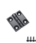 Heavy Duty Metal Foldable Butt Hinges 4 Pack, Smooth Ball Bearing Cabinet Door Hardware, Solid Zinc Alloy 1.57 Inch Square with screws.
