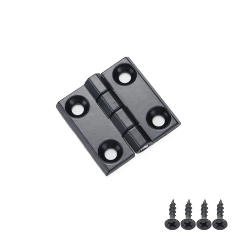 Heavy Duty Metal Foldable Butt Hinges 4 Pack, Smooth Ball Bearing Cabinet Door Hardware, Solid Zinc Alloy 1.57 Inch Square with screws.