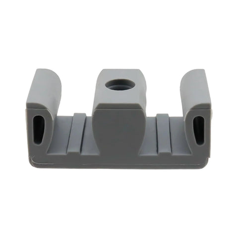 Framed Sliding Shower Door Bumpers Set, Silicone And Plastic Protectors For Glass Shower Doors, 6 Pieces, Grey, Center Hole Visible