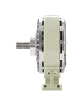 Side view of Single Shaft Magnetic Powder Brake Tension Controller With Base DC24V For 0.6 To 10 Kg Load, showcasing shaft and mounting base.