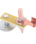 Heavy Duty Welding Magnet With 4Mm Thick Insulation Board For Ultimate Safety And Strong Magnetic Suction On Any Iron Surface During Serious Welding Jobs Around The Shop. Close-up view of a welding magnet with copper parts.