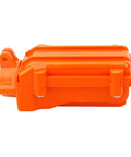 Heavy Duty Metal Rainproof Hoist Crane Push Button Switch With CoB-61 Pendant Control Station in bright orange color, side view.
