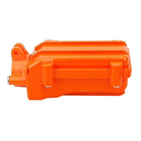 Heavy Duty Metal Rainproof Hoist Crane Push Button Switch With CoB-61 Pendant Control Station in bright orange color, side view.