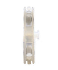 Heavy Duty Adjustable Window Roller Replacement With Slick Nylon Wheels For Vinyl Windows Lowkey smooth operation side view of roller