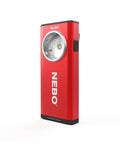Red Slim Pocket Flashlight With 500 Lumens Rechargeable Mini EDC Work Light Magnetic Base Dimmable Brightness Durable Water Resistant