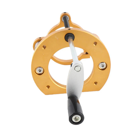 Built Tough Router Lift Base For Woodworking Shop With Smooth 70 Millimeter Height Adjustment premium aluminum alloy frame with handle.