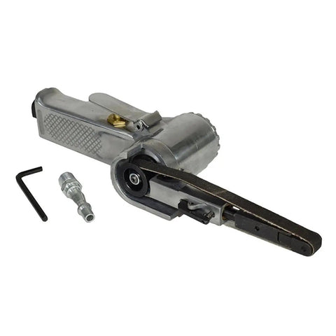 Air Angle Belt Sander And Grinding Machine Kit With 1/4 Inch Air Hose Fitting, compact design for precision sanding and grinding.