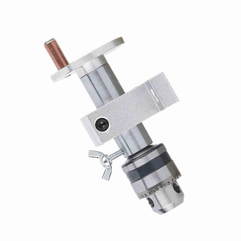 Heavy Duty Live Revolving Center Adjustable Wood Lathe Chuck with precision drill depth, sturdy alloy build for mini lathe use.