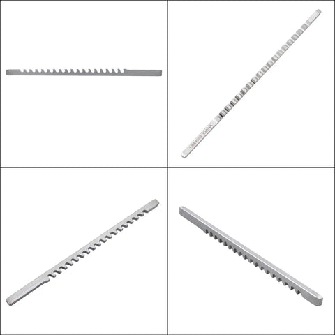 One-Eighth Inch A Style Keyway Broach Set Pro Grade High Speed Steel With Shim Manual Broaching Tool close-up view