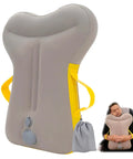 Inflatable Travel Pillow For Airplane With Ergonomic Hug Design And Built In Push Button Pump 360 Neck And Chin Support