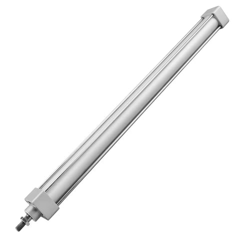 Front view of Tie-Rod Pneumatic Air Cylinder With 32mm Bore And 600mm Stroke PT One-Eighth Port Double Acting Self-Lubricating Actuator