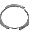 Front view of a steel fuel tank locking ring for automotive use, fits 17 Gallon Gas Fuel Tank Replacement for Oldsmobile Cutlass 1981 1985 1987 1988