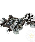 1 Inch Skateboard Truck Mounting Hardware Set Black Eight High Quality Bolts With White Heads for Foot Placement