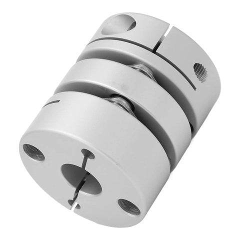 Zero Backlash Double Diaphragm Coupling For Servo And Stepper Motors U Shaped Clamp Tight Shaft Coupler 44mm OD Aluminum Stainless Steel