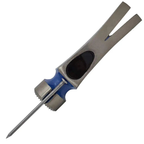 California Framer Fiberglass Hammer With Milled Face, 21-Ounce Weight, Epoxy-Sealed Eye, blue pro-grade slip-resistant grip
