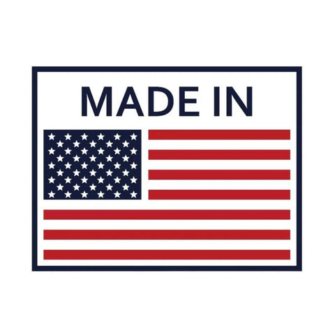 "Made in USA" label with American flag, for Pro Grade Magnetic Base Universal Indicator Holder With Three Pivots And Single Control Knob.