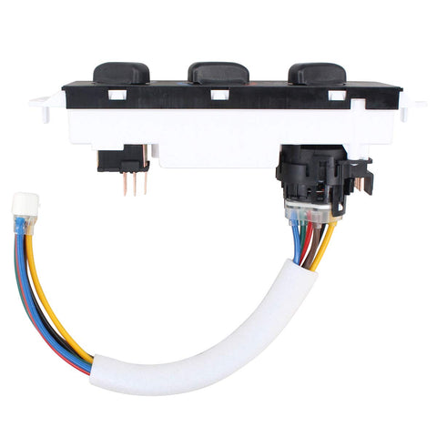 Side view of HVAC Blower Motor Control Switch Replacement For Jeep TJ Wrangler 1999 Through 2004 with multi-color wires