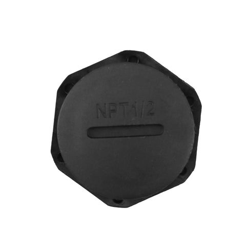Nylon Closure Plug Set 10 Pcs NPT Half Inch Black Weatherproof Nonmetallic Round Cover Flame Retardant Waterproof Dustproof Corrosion Resistant