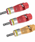 Rugged Aluminum Alloy Electric Wire Stripper And Twist Splicer Fits Standard Power Drills For Small To Medium Gauge Wires showing three sizes 2.5, 4, 6 mm².