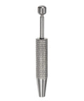 No Nonsense Stainless Steel Four Claw Pick Up Tool For Jewelry Crafting And Fine Gem Setting With Easy Grip Knurled Handle and Dependable Diamond Holder Pliers, silver with knurled grip.