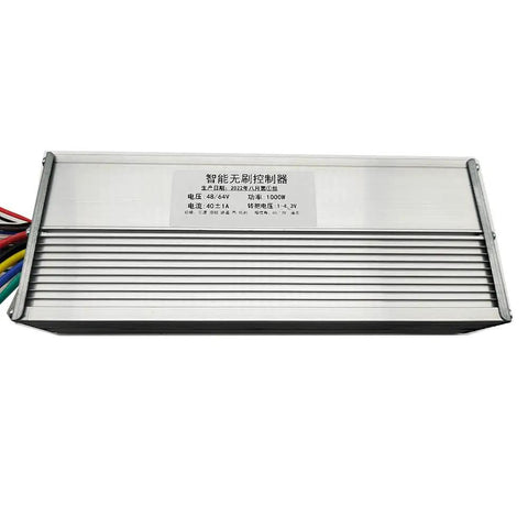 Beefed-Up Brushless Controller 48V 60V 64V 1000W With 40A Max Current For Electric Bicycles And Scooters Aluminum Alloy Build Smooth Speed Snappy Throttle Dual Mode Square Wave Strong Climbing Power And Low Noise