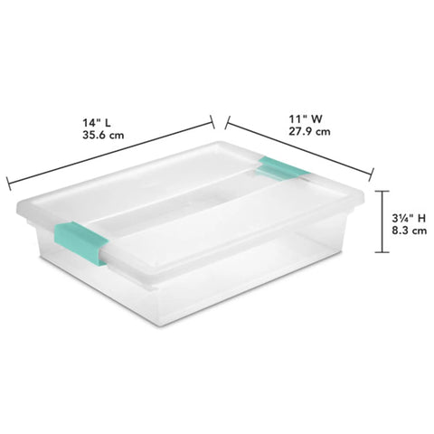 12 Pack Clip Box Stackable Clear Plastic Bins With Latching Lids For Arts And Crafts, Home Office, Classroom And Workshop Organization