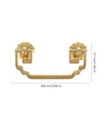 Two Pack Vintage Brass Wardrobe Door Handles And Copper Cabinet Drawer Pulls In Chinese Style Furniture Hardware