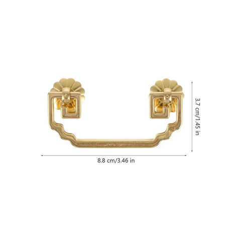 Two Pack Vintage Brass Wardrobe Door Handles And Copper Cabinet Drawer Pulls In Chinese Style Furniture Hardware